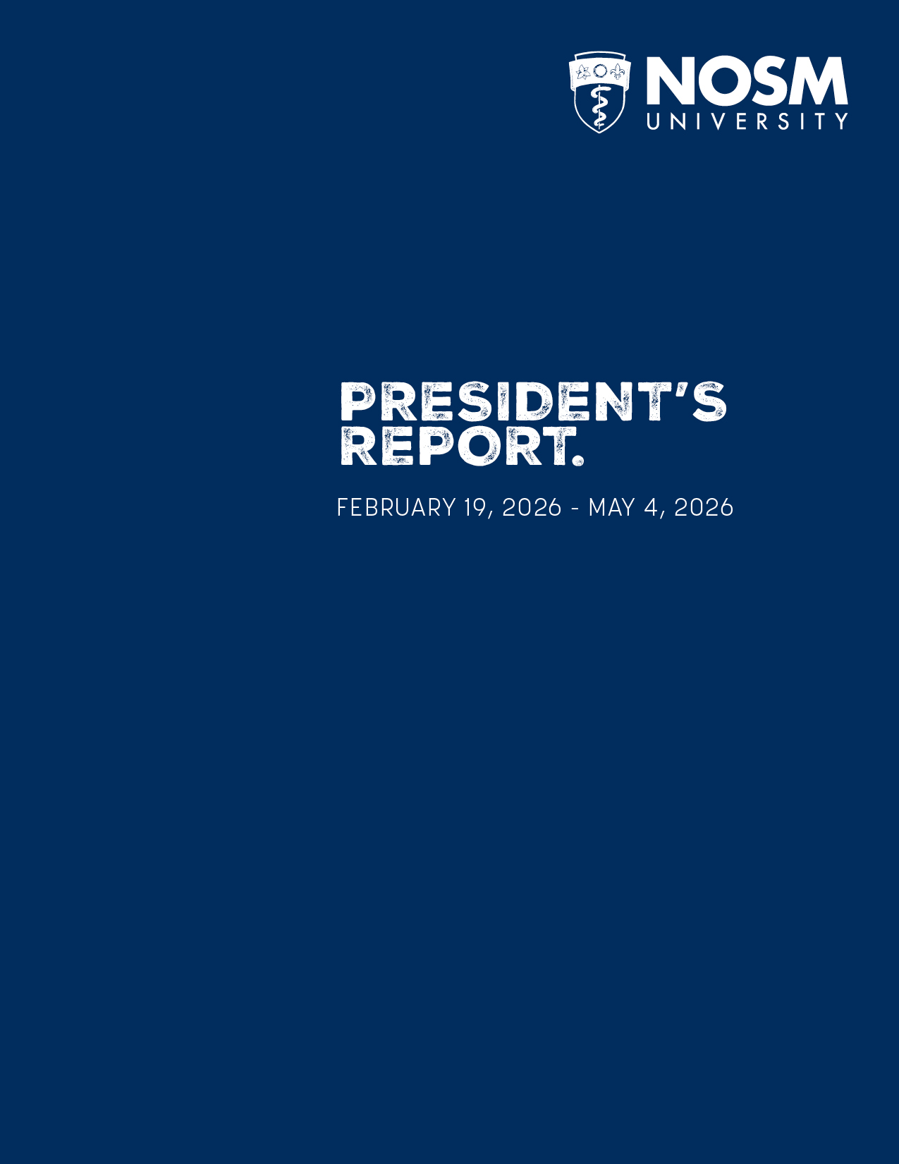 President's Report May 2026